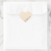 Heart Your Name Script Custom Gift Sticker (Tas)