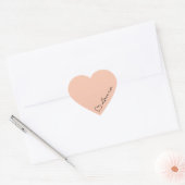 Heart Your Name Script Custom Gift Sticker (Envelop)