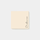 Heart Your Name Script Custom Gift Sticky Notes (Voorkant)