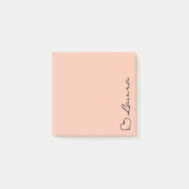 Heart Your Name Script Custom Gift Sticky Notes (Voorkant)