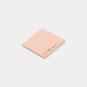 Heart Your Name Script Custom Gift Sticky Notes (Schuin)