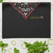 Heart zegt: Sterker. Theedoek (Gevouwen)