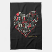 Heart zegt: Sterker. Theedoek (Verticaal)