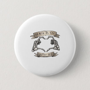 Heartagram - Death Is Classic - Skeleton Hand Hear Ronde Button 5,7 Cm