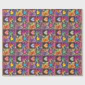 HEARTANDSTAR RED abstract  Cadeaupapier (Vlak)