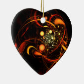 Heartbeat Abstracte Art Heart Ornament (Rechts)