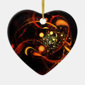 Heartbeat Abstracte Art Heart Ornament (Voorkant)