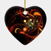 Heartbeat Abstracte Art Heart Ornament (Achterkant)