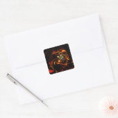 Heartbeat Abstracte Art Square Sticker (Envelop)
