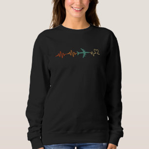 Heartbeat Airplane Attendant Pilot Trui