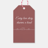 Heartbeat and personalized romantic quote Cadeaulabel (Voorkant)