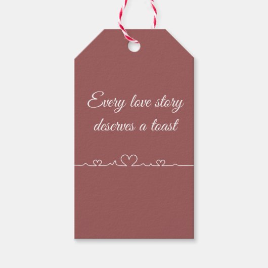 Heartbeat and personalized romantic quote Cadeaulabel (Voorkant)