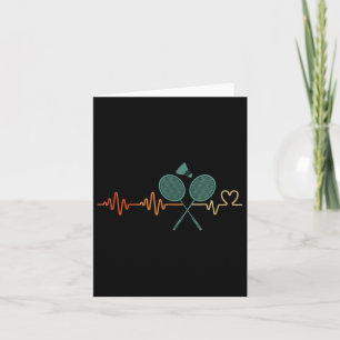 Heartbeat Badminton Shuttle Racket Retro Player Gi Kaart