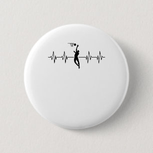 Heartbeat Basketbal - Basketbal Hartslag Voor Ba Ronde Button 5,7 Cm