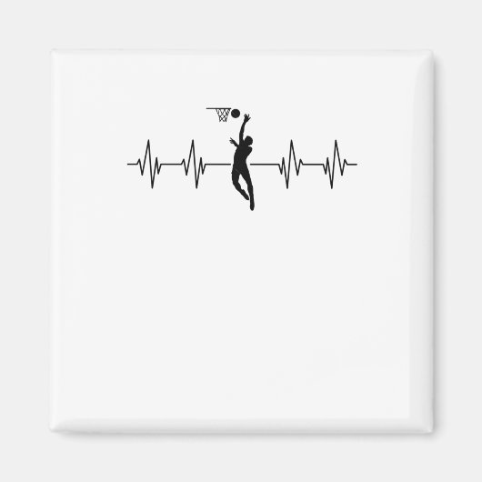 Heartbeat Basketball - Basketball Heartbeat voor B Magneet (Voorkant)