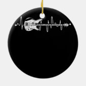 Heartbeat Bass Guitar Bass Player But Keramisch Ornament (Achterkant)