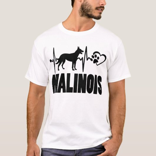 Heartbeat – Belgian Malinois - Hond Beste Vriend T-shirt (Voorkant)
