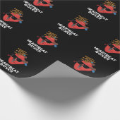 Heartbeat Boxer Funny Music Heart Pun Dark BG Cadeaupapier (Hoek)
