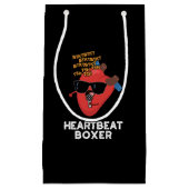 Heartbeat Boxer Funny Music Heart Pun Dark BG Klein Cadeauzakje (Voorkant)