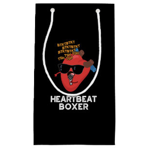 Heartbeat Boxer Funny Music Heart Pun Dark BG Klein Cadeauzakje