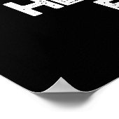 Heartbeat Boxer Funny Music Heart Pun Dark BG Poster (Hoek)