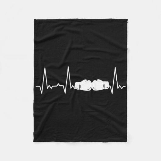 Heartbeat Boxing Fleece Deken (Voorkant)
