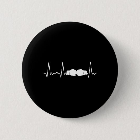 Heartbeat Boxing Ronde Button 5,7 Cm (Voorkant)