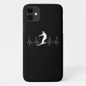 Heartbeat-cadeau voor skiërs Case-Mate iPhone case (Achterkant)