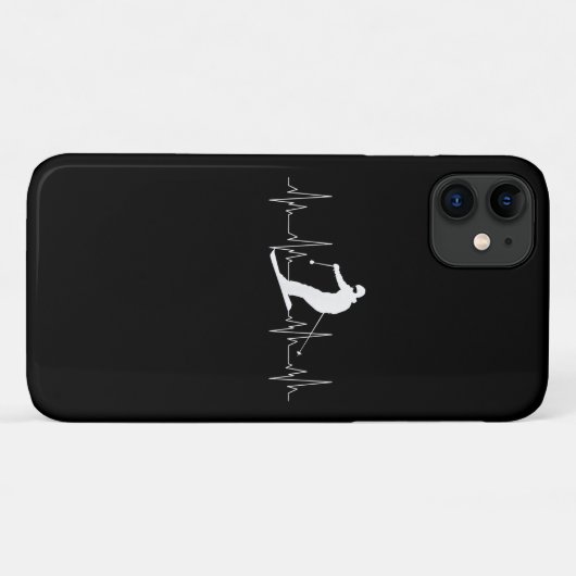 Heartbeat-cadeau voor skiërs Case-Mate iPhone case (Achterkant (horizontaal))