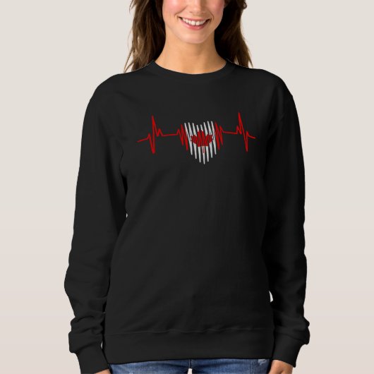 Heartbeat Canadese vlag Canada Trui (Voorkant)