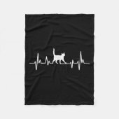 Heartbeat Cat  Fleece Deken (Voorkant)