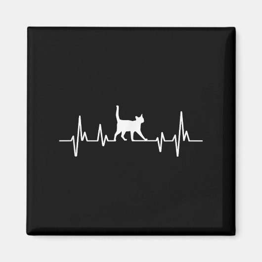 Heartbeat Cat  Magneet (Voorkant)