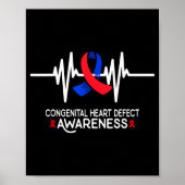 Heartbeat Chd Congenital Heart Defect Awareness Mo Poster (Voorkant)