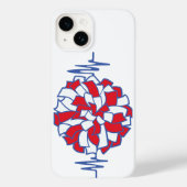 Heartbeat Cheer Pom-Pom Graphic Case-Mate iPhone Case (Achterkant)