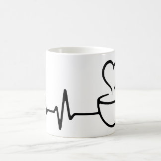 Heartbeat Coffee Line Art Design Koffiemok