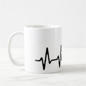 Heartbeat Coffee Line Art Design Koffiemok (Links)