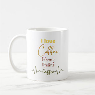 Heartbeat Coffee Mok voor Cafeïne Fans-Coffee Love
