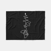 Heartbeat - Console Gaming Spelliefhebber PC Video Fleece Deken (Voorkant (Horizontaal))