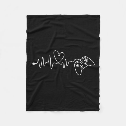 Heartbeat - Console Gaming Spelliefhebber PC Video Fleece Deken (Voorkant)