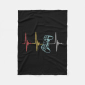 Heartbeat Controller voor Nerd Multiplayer Gaming Fleece Deken (Voorkant)