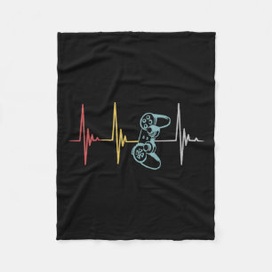 Heartbeat Controller voor Nerd Multiplayer Gaming Fleece Deken