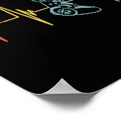 Heartbeat Controller voor Nerd Multiplayer Gaming Poster (Hoek)