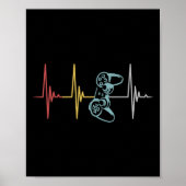 Heartbeat Controller voor Nerd Multiplayer Gaming Poster (Voorkant)