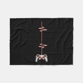 Heartbeat Cool Videogame Controller voor nerdy spe Fleece Deken (Voorkant (Horizontaal))