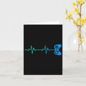 Heartbeat Cool Videogame Controller voor nerdy spe Kaart (Gele Bloem)