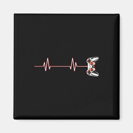 Heartbeat Cool Videogame Controller voor nerdy spe Magneet (Voorkant)