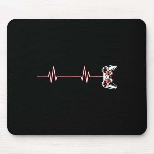 Heartbeat Cool Videogame Controller voor nerdy spe Muismat (Voorkant)