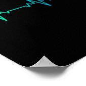 Heartbeat Cool Videogame Controller voor nerdy spe Poster (Hoek)
