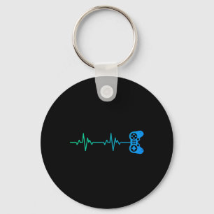 Heartbeat Cool Videogame Controller voor nerdy spe Sleutelhanger