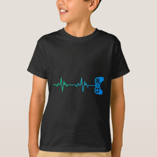 Heartbeat Cool Videogame Controller voor nerdy spe T-shirt